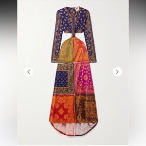 Farm Rio Knotted Cutout Printed Dress